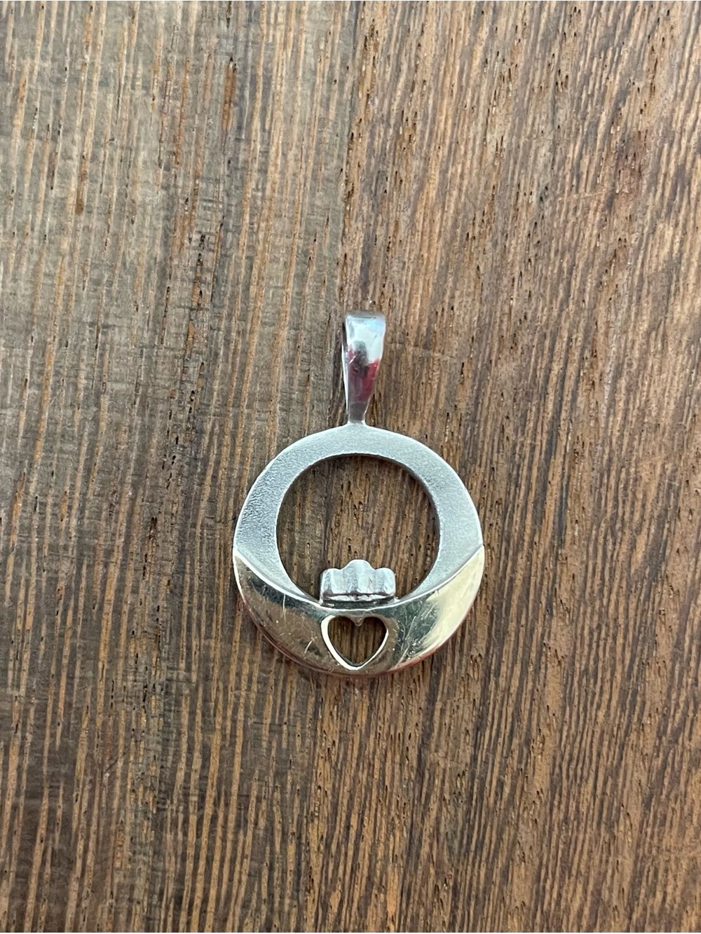 Claddagh Sterling silver and gold pendant